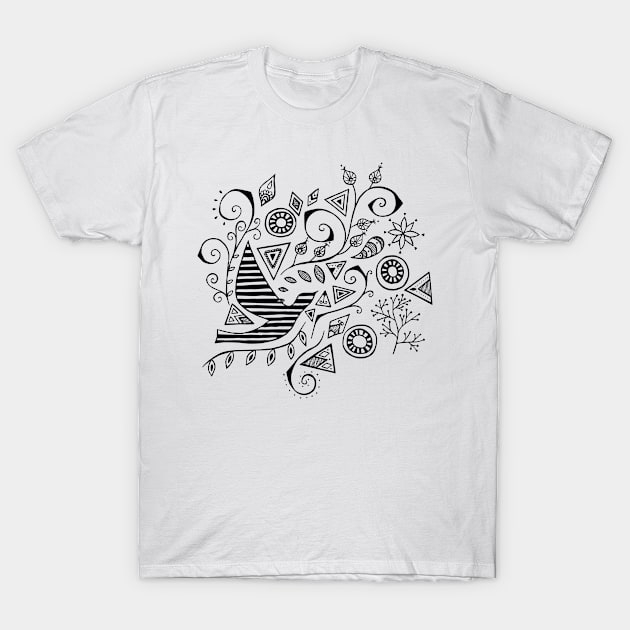 Bird flower set T-Shirt by Tati_Alecrim